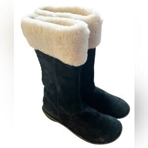 UGG Australia Karyn Black Cuff Sheepskin Boot
